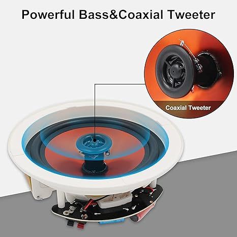 Herdio 6.5 Inch Ceiling Speakers Bluetooth