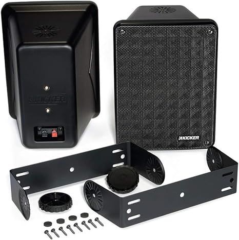 KICKER KB6B 2-Way Full Range Indoor Outdoor Speakers